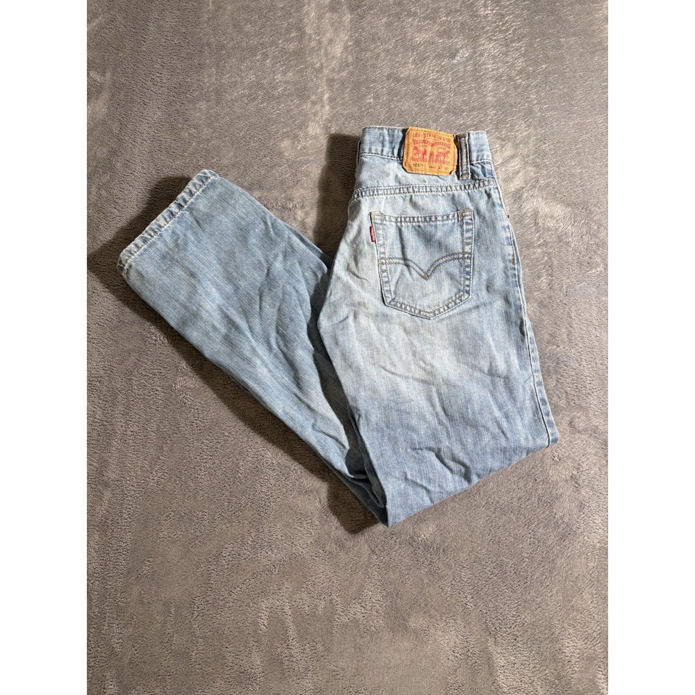 Levis 505 Jeans Kids 14 Reg (27x27) Blue Denim Light Wash Straight Leg